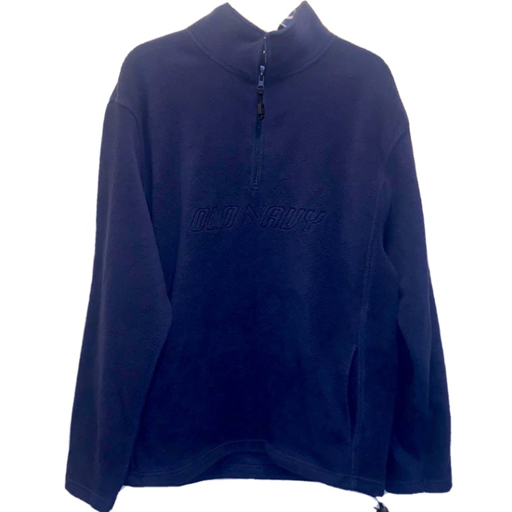 Old Navy Mens size XL Navy Blue Fleece Pullover Sweatshirt Quarter Zip
